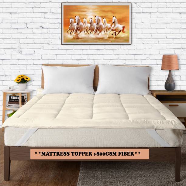 CRAZY WORLD Mattress Topper Double, Queen Size Breathable, Stretchable, Waterproof Mattress Cover