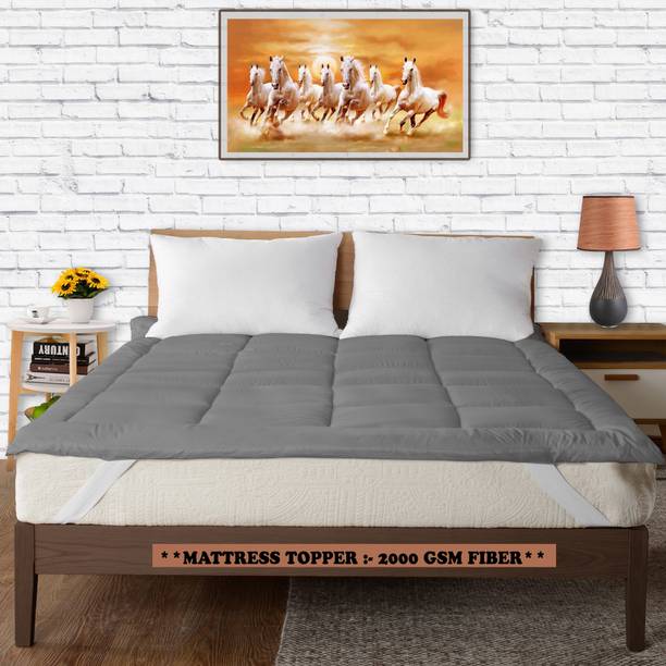CRAZY WORLD Mattress Topper Single Size Breathable, Stretchable, Waterproof Mattress Cover