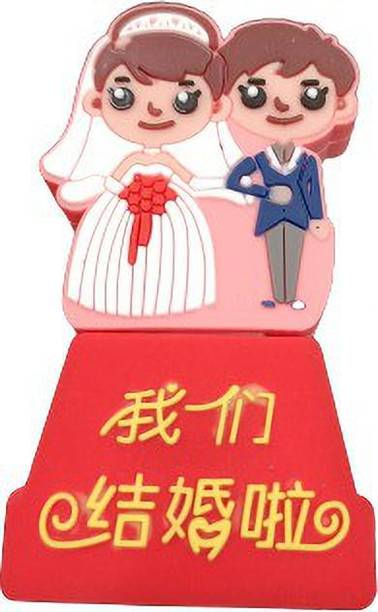 PANKREETI PDT460 Newly Married Couple Cartoon Designer 32 GB Pen Drive Compatible with Netbook, Gaming Console, Desktop Computer, Television, Laptop USB 2.0 Rubber Case