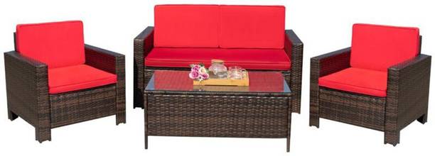 AMOUR Leatherette 2 + 1 + 1 Sofa Set