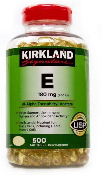 KIRKLAND Signature Vitamin E 400 I.U. 500 Softgels, Bot...