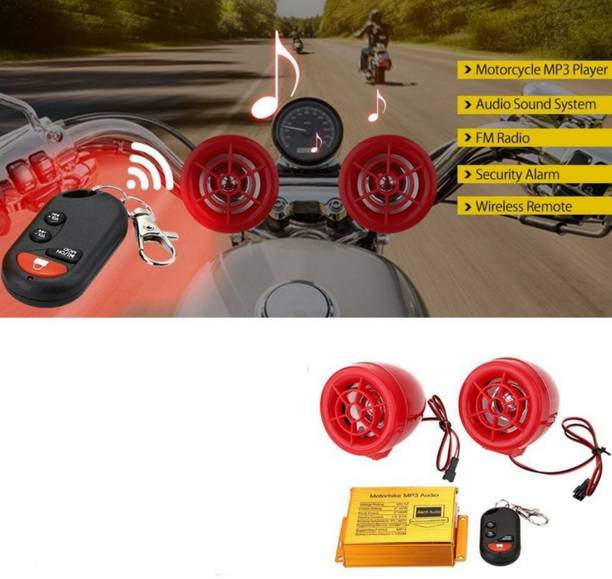 Xezon Bluetooth Bike MP3 Speakers Audio System FM Radio Alarm Wireless Remote Bike Stereo System