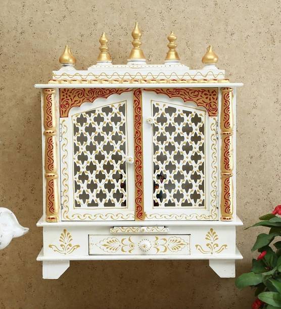 Flipkart Perfect Homes Studio Wooden Temple for home Solid Wood Home Temple