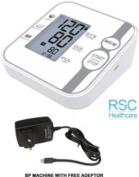 rsc healthcare Fully Automatic Digital BP Checking Instrument Blood Pressure checking Machine for BP Testing Doctors and Home Users Bp Monitor WITH AC/DC ADEPTOR Bp Monitor