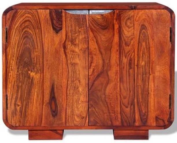 SMAART CRAAFTS 2 Door Storage Wooden Furniture (WxDxH:29.5"x13.8"x23.6") Solid Wood Free Standing Sideboard
