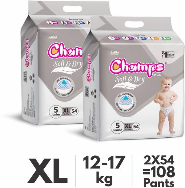 Champs Soft & Dry Baby Pants Diapers Pant Diapers - XL
