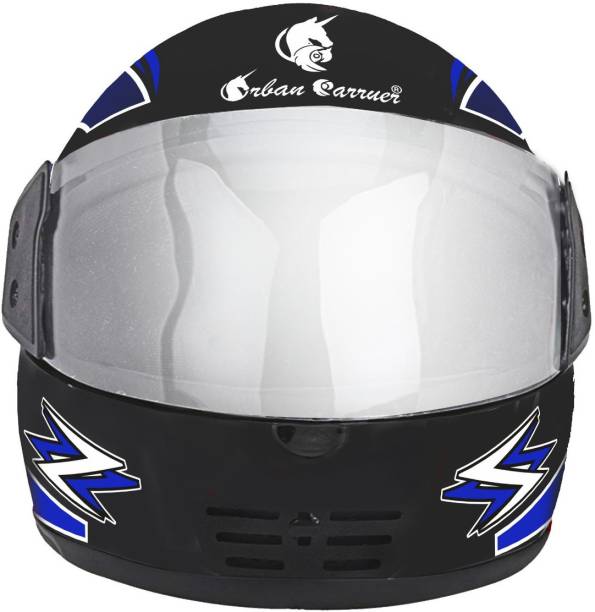 urban carrier FULL FACE RACING HELMET FOR MEN ISI APPROVE Motorbike Helmet (BLUE) Motorbike Helmet
