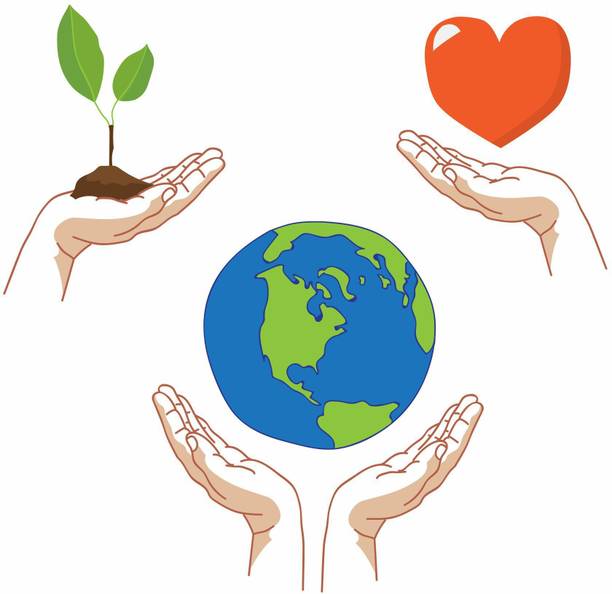 StickerYard 50 cm Save Earth Self Adhesive Sticker