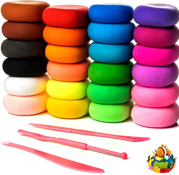 HighBoy Best quality Colorful Soft Clay,Non-Toxic Modelling Magic Fluffy Clay with Tools