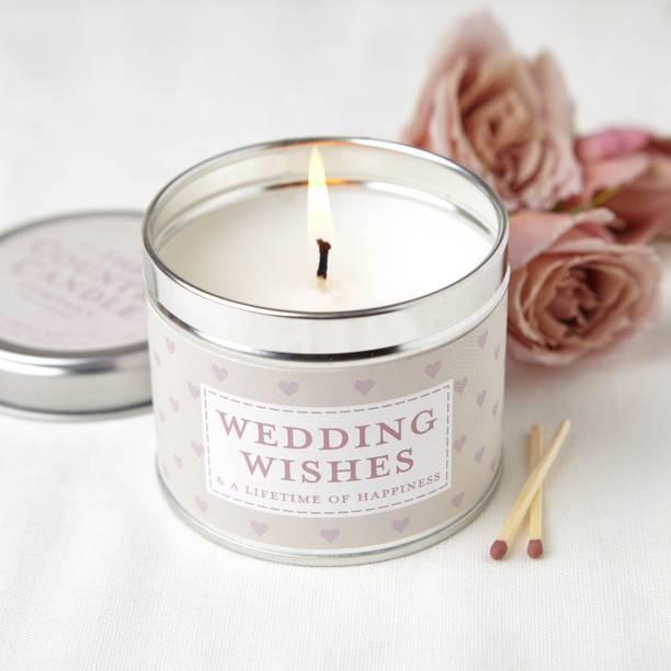 First Row Wedding Wishes Scented Tin Jar Candle
