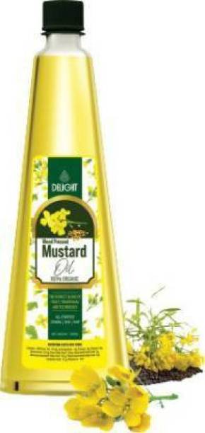 Delight MUSTARD OIL 100% ORGANIC 500 ml Mustard Oil Plastic Bottle