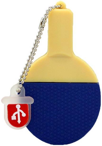 PANKREETI PDT757 Table Tennis Racket Cartoon Designer 32 GB Pen Drive Compatible with Netbook, Gaming Console, Desktop Computer, Television, Laptop USB 2.0 Rubber Case