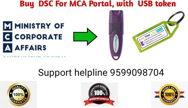 safescrypt DSC for MCA portal Class 3 signing 2 year Validity Digital Signature with Token Smart Key