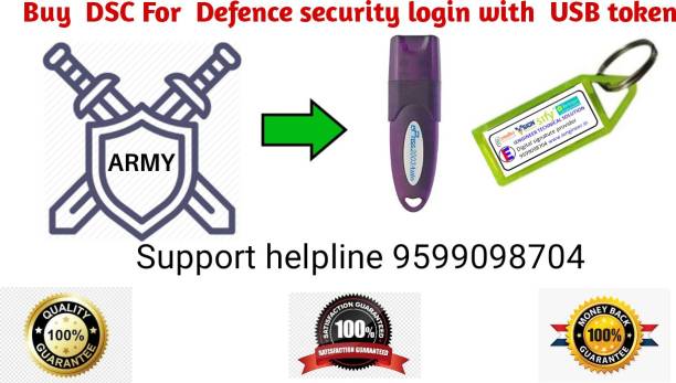 VSign DSC for defence security corp login signi+enc class 3 2-years Validity DSC+Token Smart Key