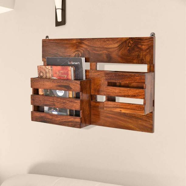 Sarswati Furniture Sheesham Wood Semi Open Book Shelf For Study Room Solid Wood Semi-Open Book Shelf