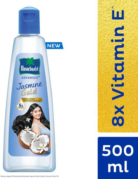 Parachute Advansed Jasmine Gold Non-Sticky Coconut Hair Oil with 8x Vitamin E For Super Shiny Hair Hair Oil