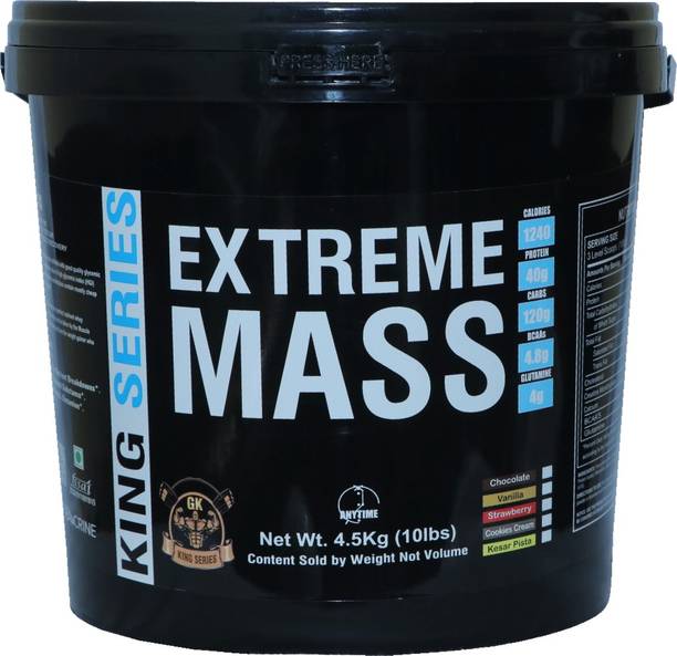 Gk King Series Extreme Mass Gainer For Bulk Gain (Kesar Pista 10lbs) Weight Gainers/Mass Gainers