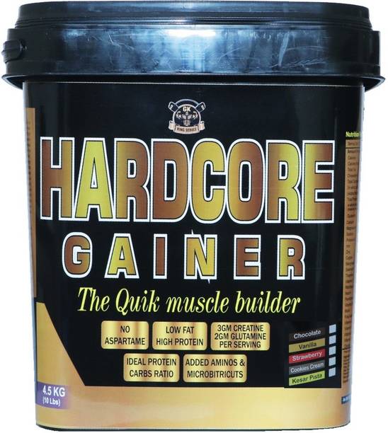 Gk King Series Hardcore Gainer For Bulk Muscle Gain Inspired By USA (Kesar Pista 10Lbs) Weight Gainers/Mass Gainers