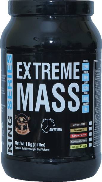 Gk King Series Extreme Mass Gainer For Bulk Gain (Kesar Pista 2.2lbs) Weight Gainers/Mass Gainers