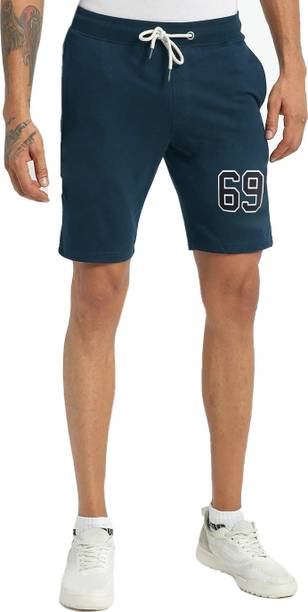 Price History of Solid Men Dark Blue Basic Shorts from Flipkart