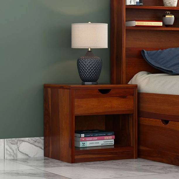 LOONART Solid Wood Bedside Table| Wooden End Table| Sheesham Wood Side Table|Sofa Table| Solid Wood Bedside Table