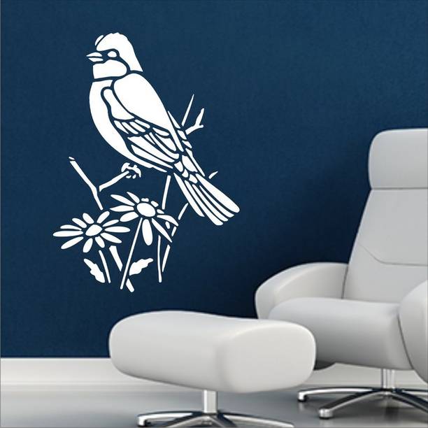 Decowall "Birds Family" Stencil for DIY Painting in Plastic Sheet DW308 Stencil Stencil