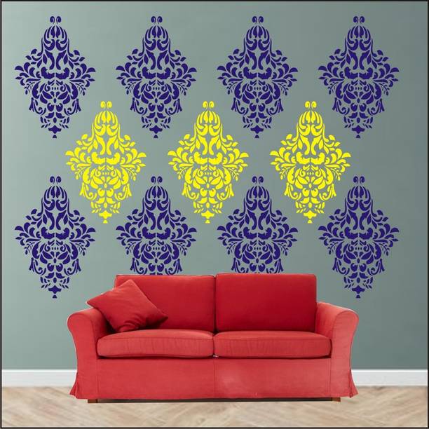 Decowall "The Mask Design" Stencil for DIY Painting in Plastic Sheet DW449 DIY Painting Stencil