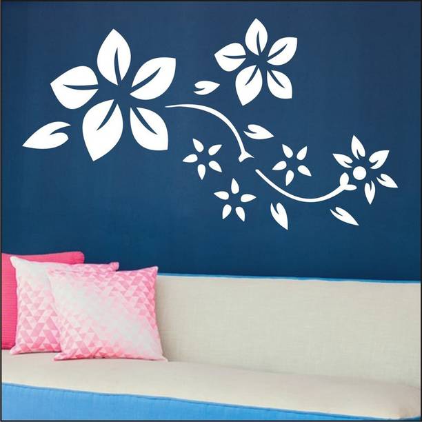 Decowall Floral Wall Painting Stencil for DIY Painting in Plastic Sheet DW339 DIY Painting Stencil