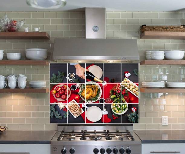 PRIME HOME DECOR 30 cm beautiful kitchen penting wallpaper/poster (pvc vinyl )(30x45cm) Self Adhesive Sticker