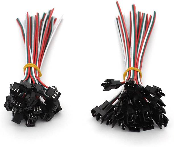 SK Electronics 10 Pair 3PIN Plug Male to Female with 150mm Electric Wire Connector Adapter Strip LED connector Wire Connector