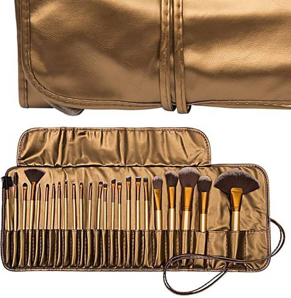 RONZILLE Professional Makeup Brush Set Brush Apllicator set of 24 golden