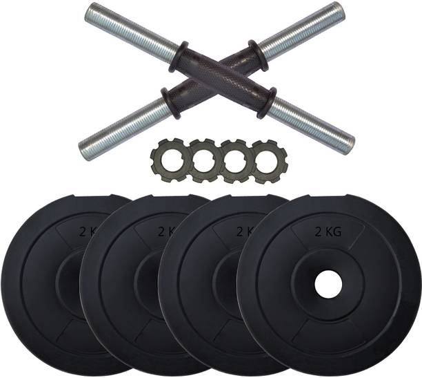 STARX PVC 8KG Adjustable Dumbbells Set for Men & Women, Fitness Kit Fixed Weight Dumbbell