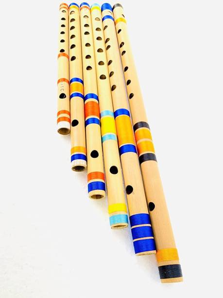 KHALSA MUSICAL MUSICAL BAMBOO FLUTE SIX PCS SET G SHARP C SHARP A+G+B+C SCALE BEST QUALITY SET Bamboo Flute