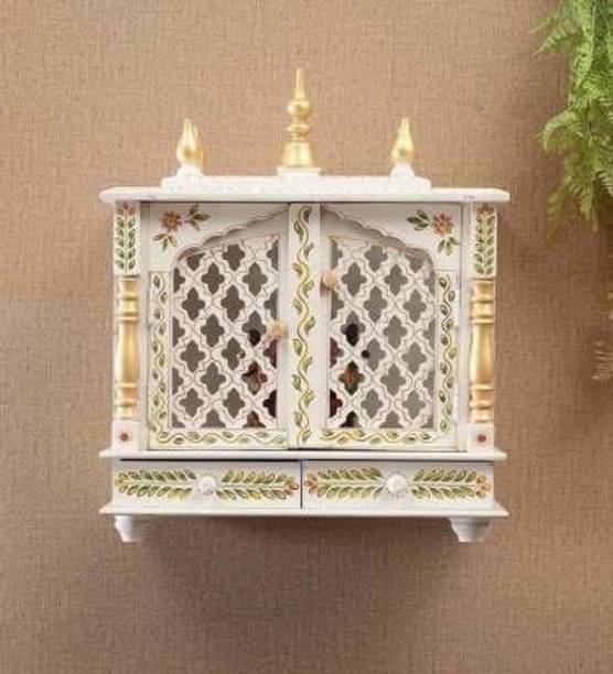 FurniGully (Mandir) Temple for Home Pooja, Arti Solid Wood Home Temple