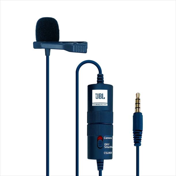 JBL Commercial CSLM20B Blue Lavalier Microphone With Clip,Windshield, LR44 Battery,Adapter