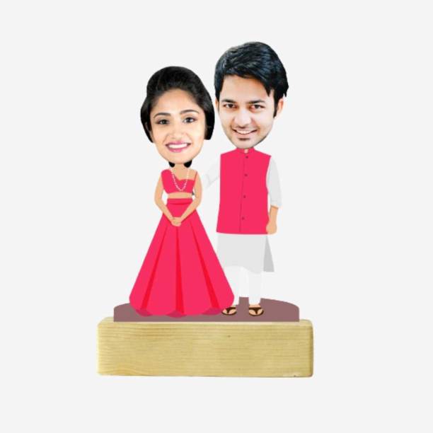 Giftszon Customized Picture Caricature Gifts for Couple, Anniversary & All Occasions 8 inch Customized Photo Caricature