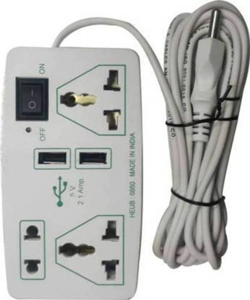 SOYEN SB 2 USB 3 SOCKET + 1 SWITCH HIGHLY DURABLE UP TO 6A & 240V 3 Socket 3  Socket Extension Boards