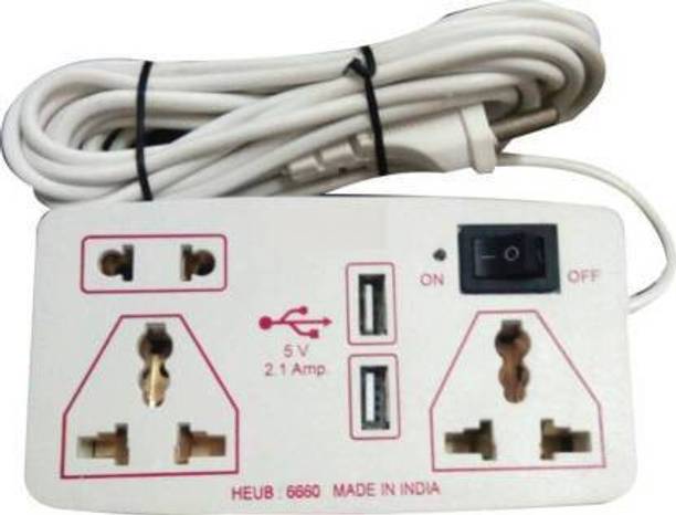 SOYEN SB Heavy Duty 5 in 2USB Port Mini Power Strip 3  Socket Extension Boards