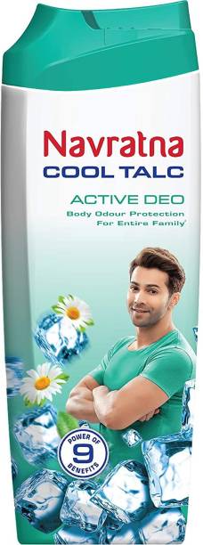 Navratna Cool Talc Active Deo|Long Lasting Freshness|Instant Cooling Relief