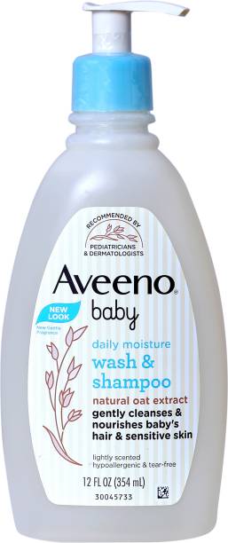 Aveeno Baby Wash & Shampoo Daily Moisture 12oz (New Pump Packaging)