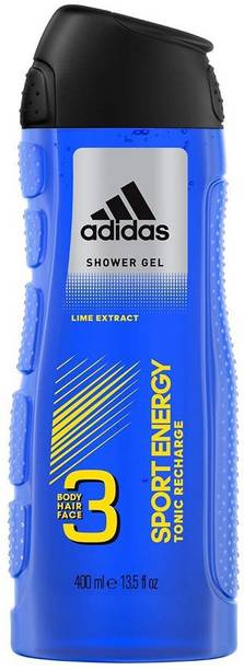 ADIDAS Care 3-in-1 Body Wash Sport Energy 16 Fluid Ounce Body Wash, Face Wash, and Shampoo in One with Lime Extract