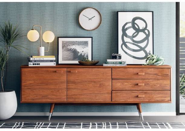 PIYUSH HANDICRAFT Beautiful Sideboard For Living Room Solid Wood Free Standing Sideboard