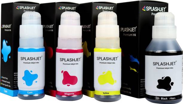 Splashjet GI71 Refill Ink for Canon Pixma G2020, G2021, G2060, G3020, G3021, G1020 Black + Tri Color Combo Pack Ink Bottle