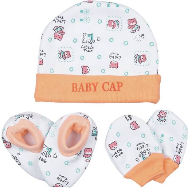 MEEOWMEE Baby Cap, Mitten & Booties Set