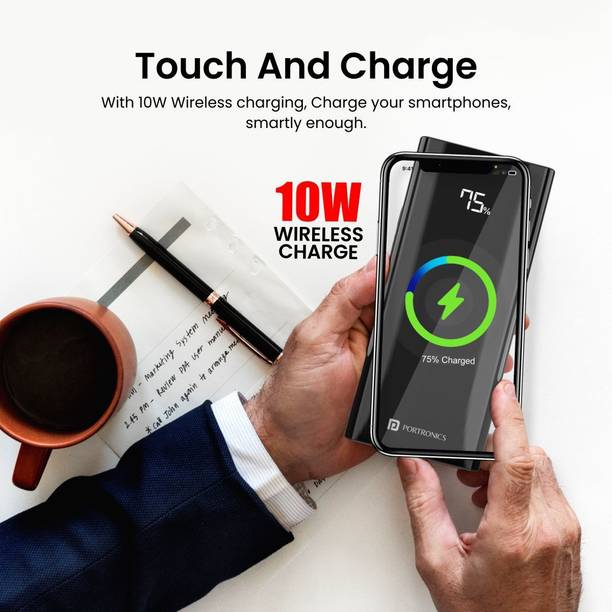 Portronics 10000 mAh 18 W Wired & Wireless Power Bank