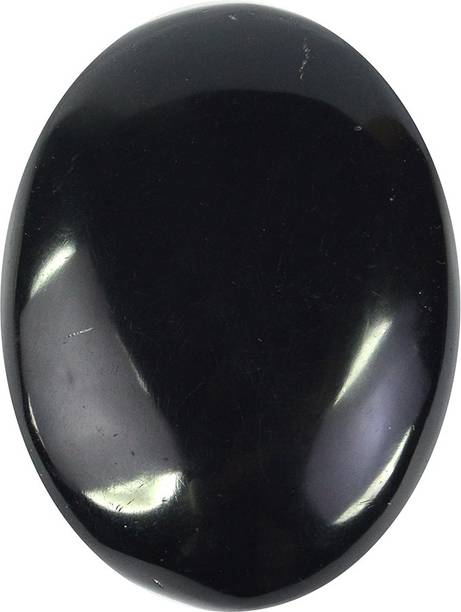 REIKI CRYSTAL PRODUCTS Natural Black Obsidian Crystal Palm Stone Reiki Healing 80-100gm Approx Decorative Showpiece  -  5 cm