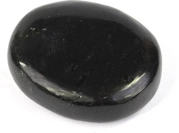 CRYSTU Natural Crystal Black Tourmaline Palm Stone For Relaxation/ Meditation Gemstones Decorative Showpiece  -  5 cm