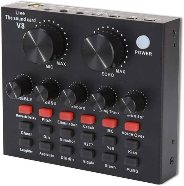Cezo V8 Mixer Bluetooth Audio Amplifier External Sound Card Audio Interface Mixer Powered Sound Mixer