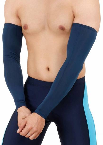 NINQ Polyester Arm Sleeve For Men & Women Free, Blue