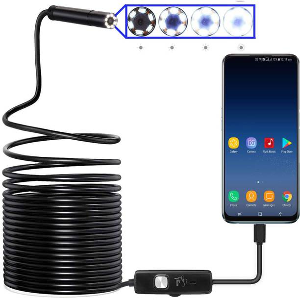 FEERO Endoscope Camera Flexible IP67 Waterproof 6 LED Borescope OTG Compatible Security Camera